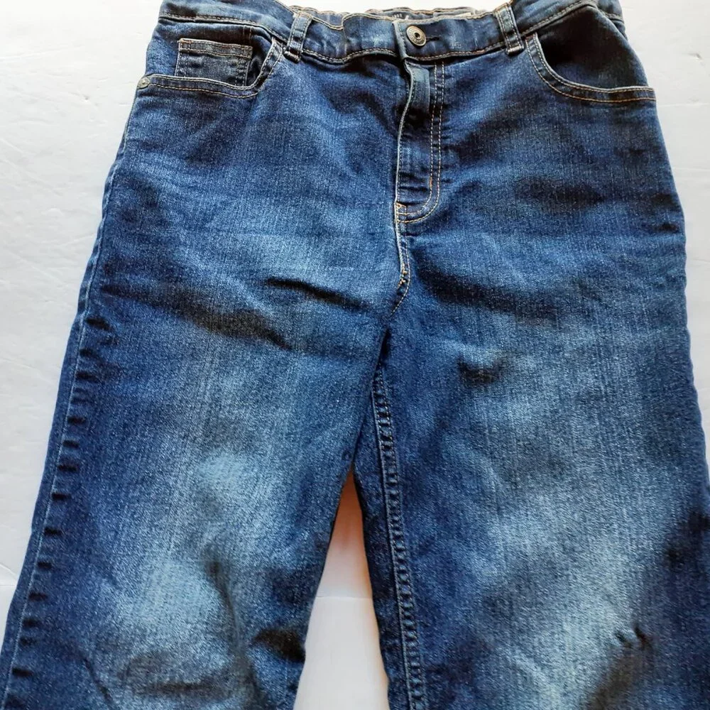 Oshkosh Boys Jeans Dark Wash Classic Adjustable Waist Size 14